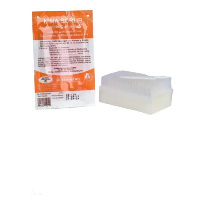 1 Cepillo Quirúrgico Estéril Con Solución Nina Scrub