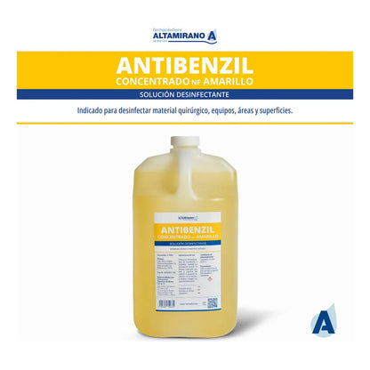 Antibenzil Concentrado Nf Amarillo 3.750 L Solución Desinfectante - Exclusivo Para Profesionales De La Salud. Farmacéuticos Altamirano