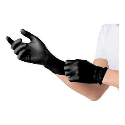 Guantes Ambiderm Nitrilo Color Negro Grande Negro G