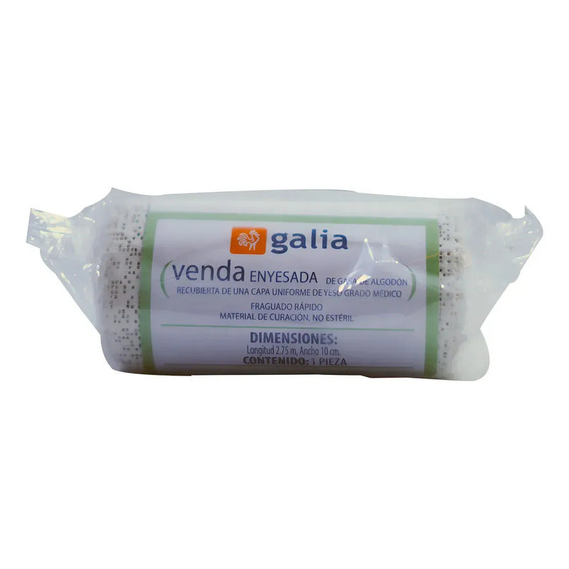 2 Vendas Enyesada Galia 10cm C/12pzas Para Uso Medico Blanco
