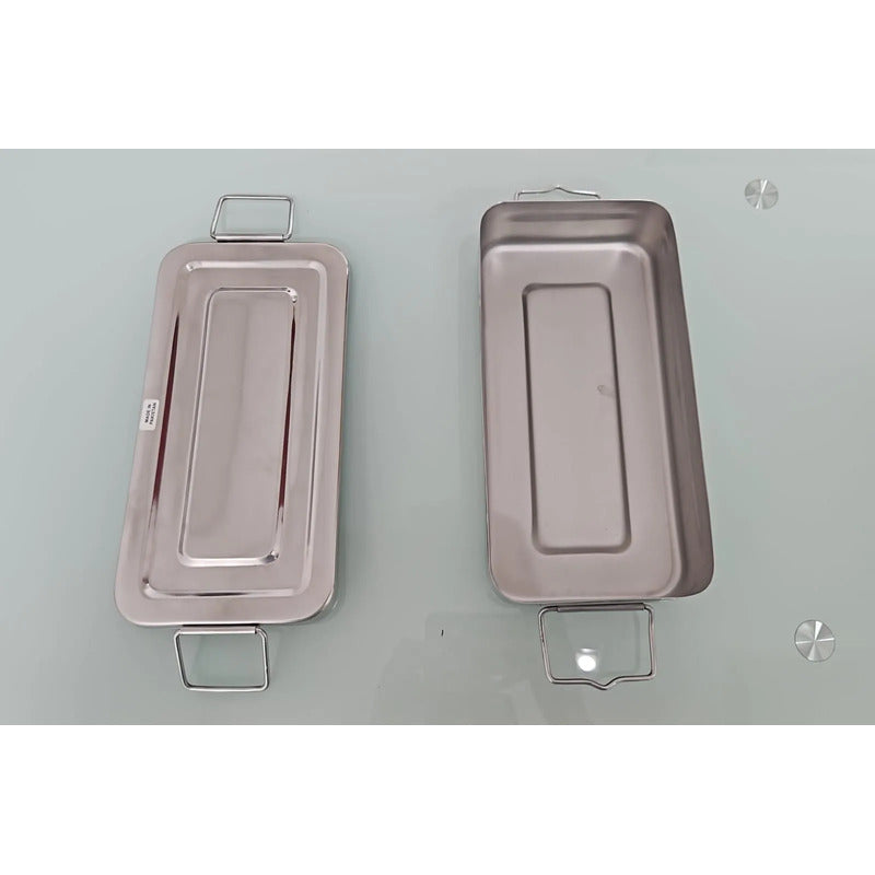 Caja P/esterilizar C/tapa, Bisagra Y Agarradera 25x12.5x5cm