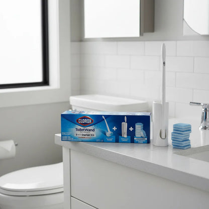 Cepillo De Baño Primium Clorox Toiletwand 6 Refills Con Base Blanco