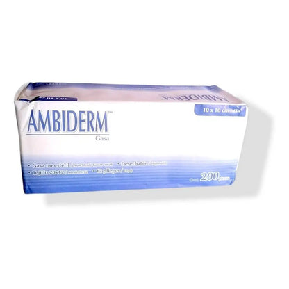 Gasas Ambiderm Tela 4 Capas Paquete Con 200 Piezas 5x5cm