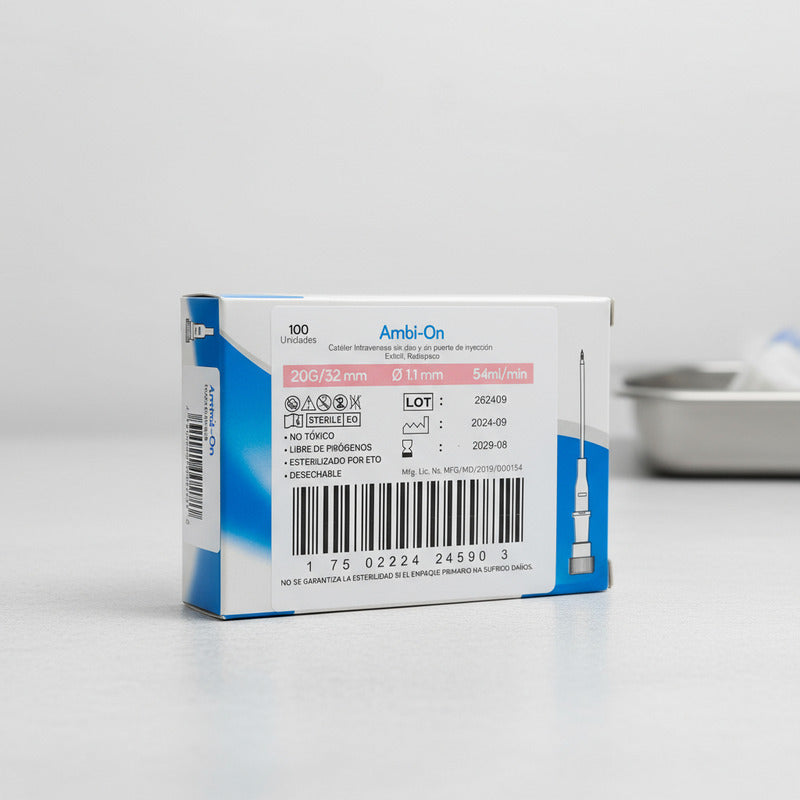 Catéter Intravenoso 20g/32mm Ambiderm 100pz