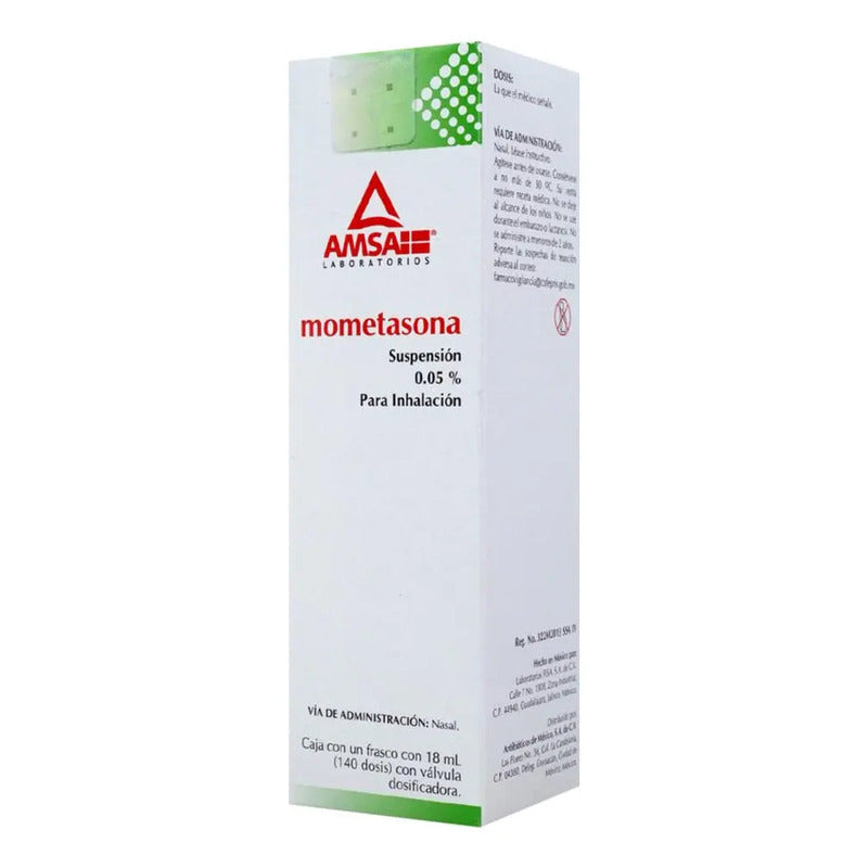 Mometasona Suspensión Nasal 0.05% Caja Con Frasco De 18 Ml Amsa