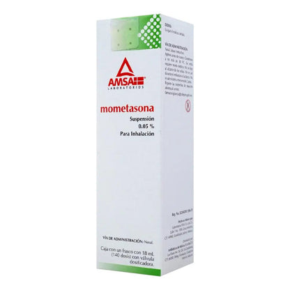 Mometasona Suspensión Nasal 0.05% Caja Con Frasco De 18 Ml Amsa