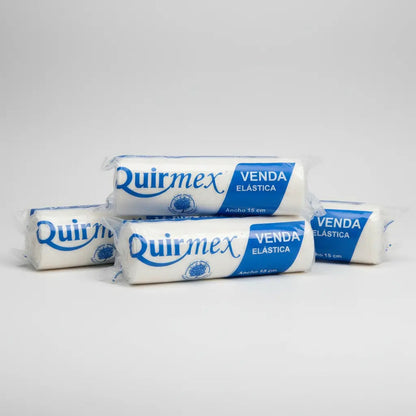 Vendas Elásticas Quirmex 15cm Pack 12 Unidades Algodón 5m Deportivas