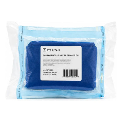 Esteritam | Pack De 10 Campos Sencillos Desechables 90 X 90 Azul Liso