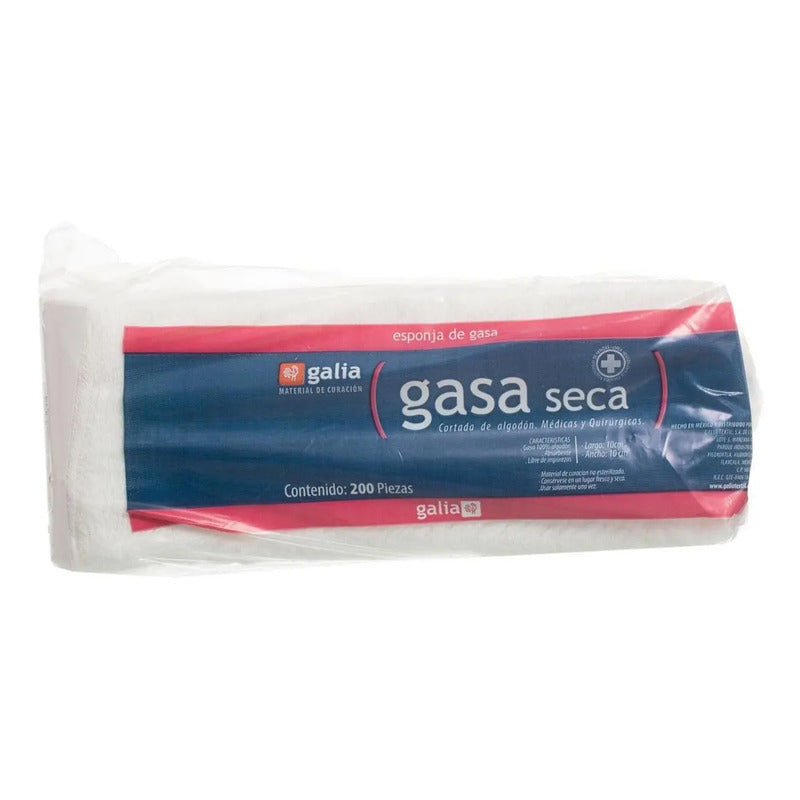 Gasa No Esteril 10x10cm - 200 Piezas - Galia