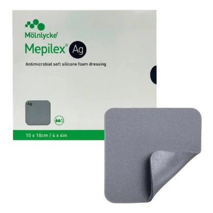 1 Pieza Mepilex Ag 10x10 Cm Mepilex Uso Medico Gris