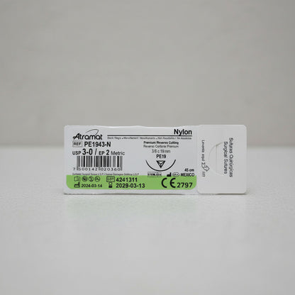 Sutura Atramat Nylon Tamaños A Elegir Verde Lima 3-0 Cortante 19mm