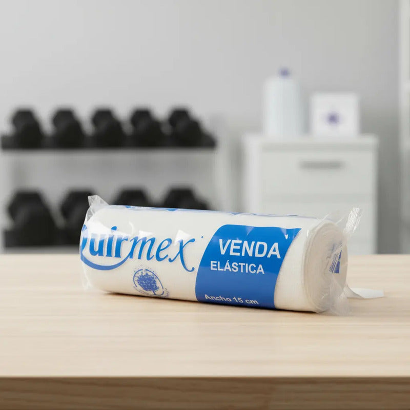 Vendas Elásticas Quirmex 15cm Pack 12 Unidades Algodón 5m Deportivas