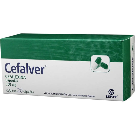 Cefalver Cápsula 500 Mg, 20 Cápsulas