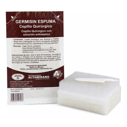 Cepillo Quirúrgico Solución Antiséptica 8% Yodopovidona 30pz