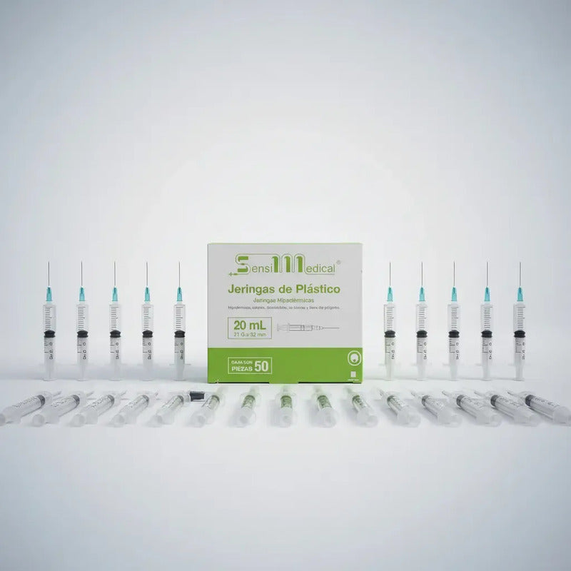50 Jeringas Sensimedical 21g X 32mm 20ml Capacidad En Volume 20 Ml