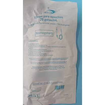 5 Piezas Equipo Para Venoclisis Normogotero S/aguja 20g/ml
