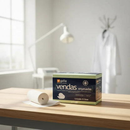 Caja C/12 Vendas Enyesadas 15cm X 2.75m Uso Medico Blanco