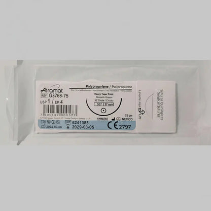 Sutura Atramat Polipropileno Tipo Prolene Tamaños A Elegir 1 Redondo 37mm
