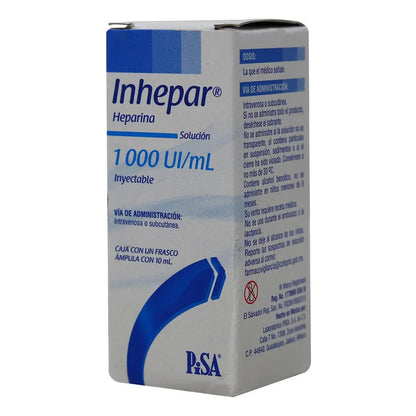 Inhepar Sol. Iny. C/1 Fco. Amp. 1,000 Ui/1 Ml.