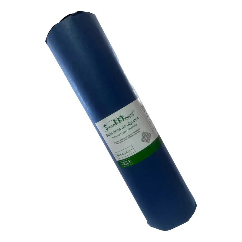 Gasa Seca De Algodón Suave En Rollo 91cm X 91 M Sensimedical Blanco