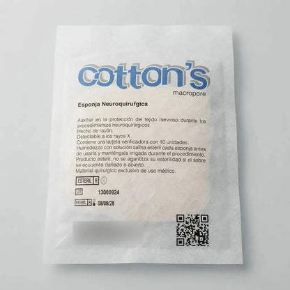 Cotonoide Neuroquirúrgico 1 Sobres Con 10pz De 13x76mm Blanco