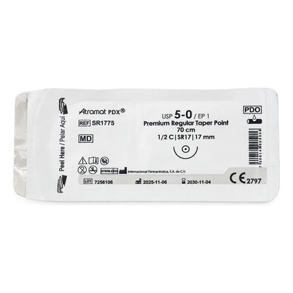 Sutura Atramat Pdx 5-0 Redondo 17mm Polidioxanona Sr1775 Blanco