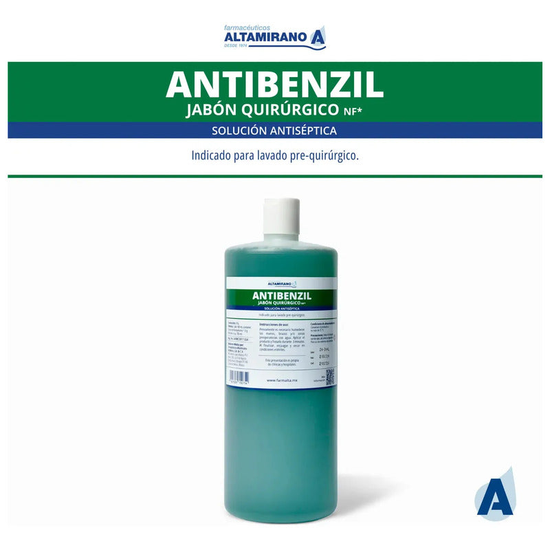 Farmaceuticos Altamirano Antiséptico Antibenzil Jabón Quirúrgico Nf