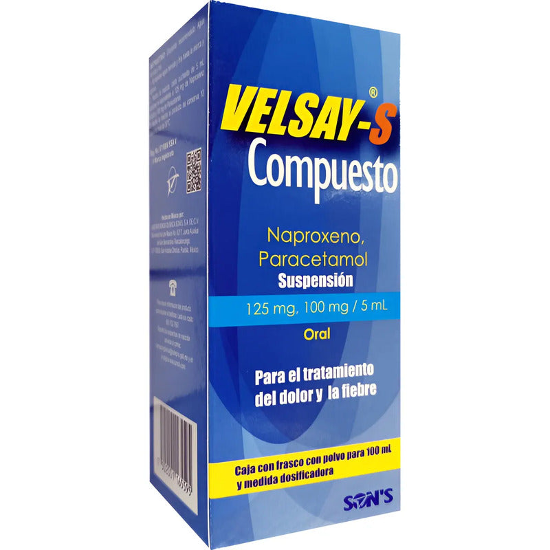 Naproxeno, Paracetamol 125mg, 100mg, 5ml Polvo Para 100 Ml