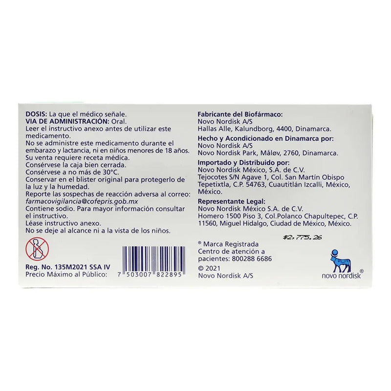 Rybelsus Tableta 3 Mg, 30 Tabletas