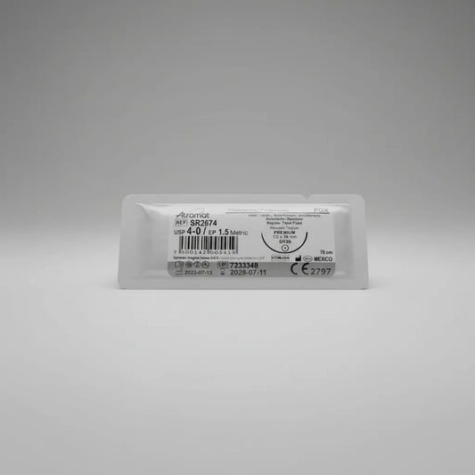 Atramat Sutura Pdx  Pds Polidioxanona 4-0 Redonda 26mm Gris