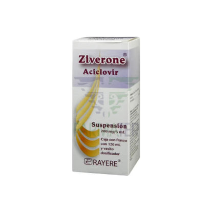Ziveorne Aciclovir Suspensión 200mg/5ml Con Fco 120ml Dosifi