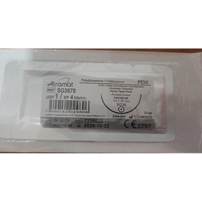 Atramat 1 Sutura Pdx Polidioxanona Pds 1 Redonda 36mm Gris