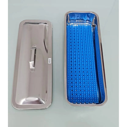 Caja P/esterilizar Instrumental C/tapa Y Tapete 20x7.5x4cm