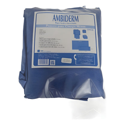 Paquete Para Cirugía Menor Ambiderm Azul Claro Lisa Unitalla