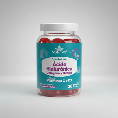 Gomix, Acido Hialurónico,adulto, 30 Gomitas 4.5g C/u Fresa