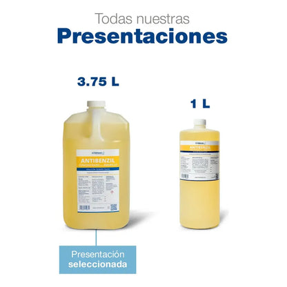 Antibenzil Concentrado Nf Amarillo 3.750 L Solución Desinfectante - Exclusivo Para Profesionales De La Salud. Farmacéuticos Altamirano