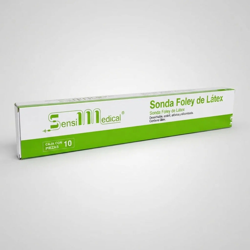 10 Sondas Foley Látex Sensimedical 3 Vías 26fr Globo 30ml