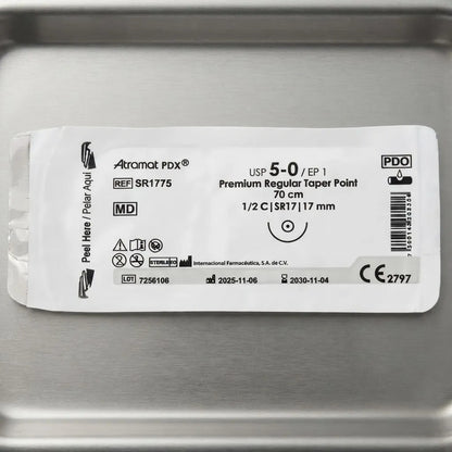 Sutura Atramat Pdx 5-0 Redondo 17mm Polidioxanona Sr1775 Blanco
