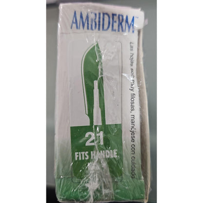 Hoja Para Bisturí Ambiderm #21 Acero Inox Caja Con 100 Hojas