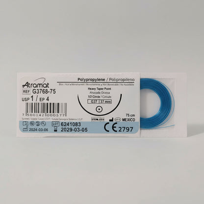 Sutura Atramat Polipropileno Tipo Prolene Tamaños A Elegir 1 Redondo 37mm