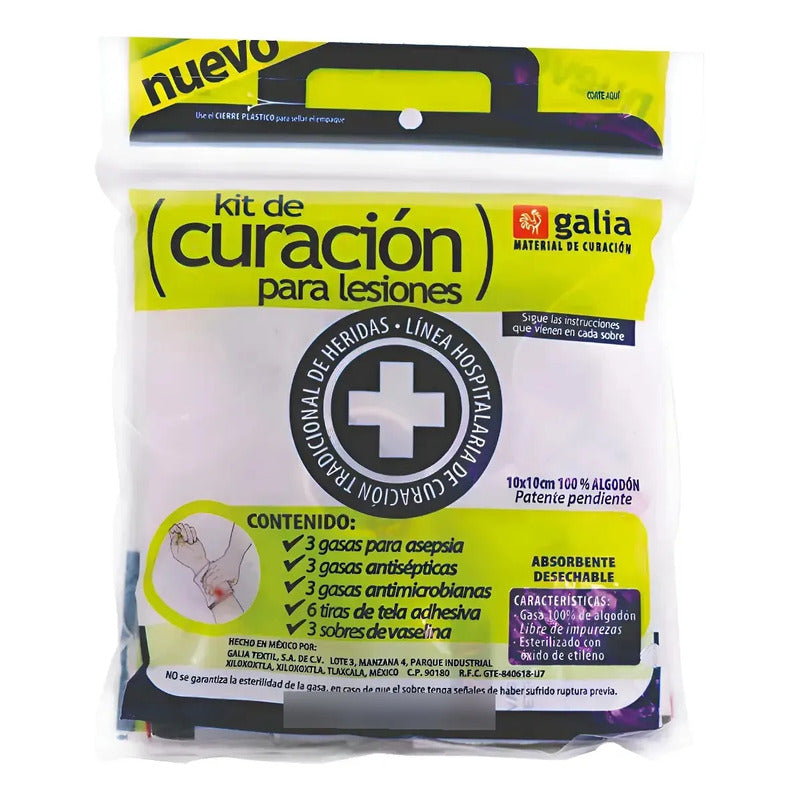 18 Bolsas De Kit De Curación Galia Para Lesiones P/botiquin Blanco