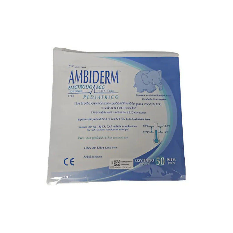 Electrodo Pediatrico Ambiderm Con 50 Pz