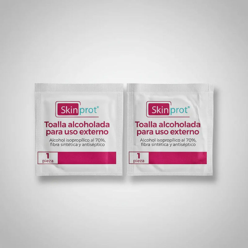 Toalla Alcoholada Para Uso Externo 100 Pzs Skinprot