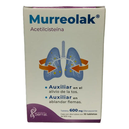 Murreolak Acetilcisteína 600mg Dos Tubos Con 10 Pastillas