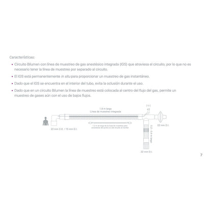 Circuito De Ventilación Para Anestesia Mod. Bilumen Adulto