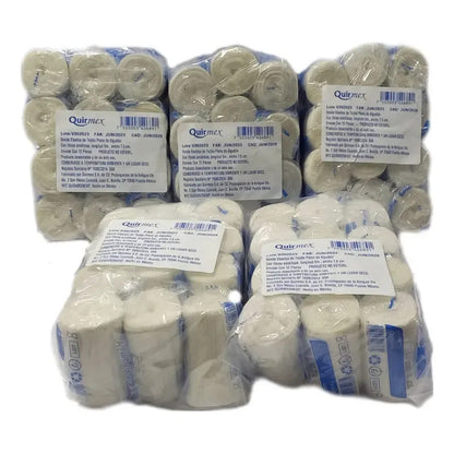 60 Vendas Elásticas Quirmex 7.5cmx5m Blanco