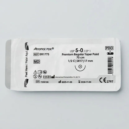 Sutura Atramat Pdx 5-0 Redondo 17mm Polidioxanona Sr1775 Blanco