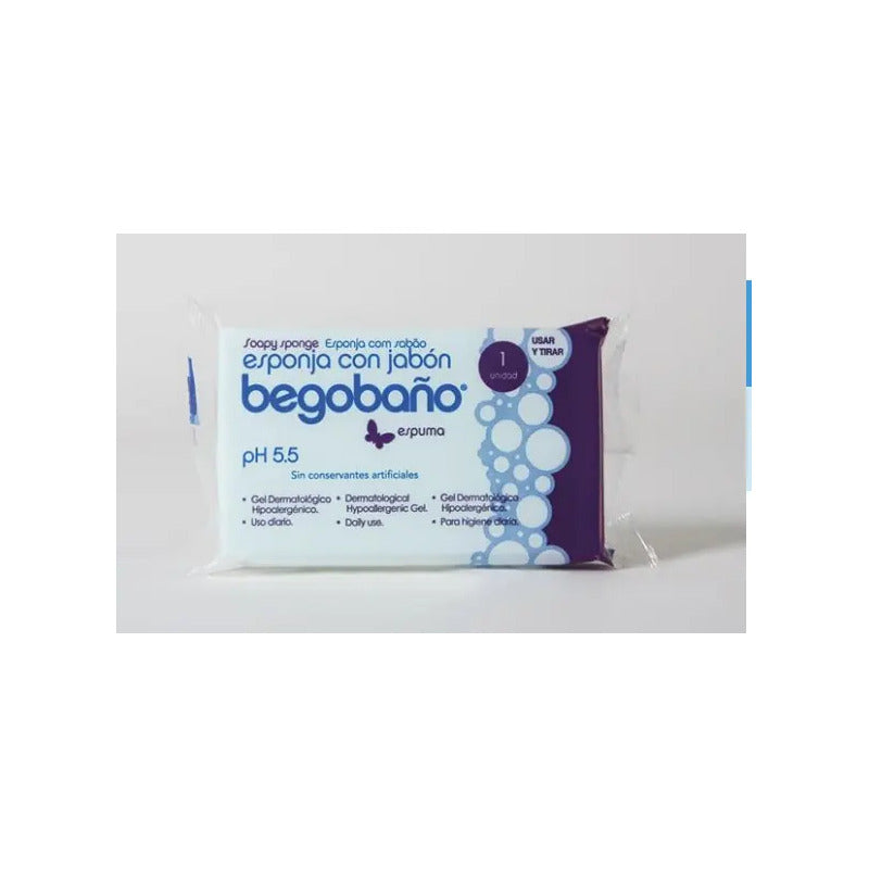Esponja Begobaño Con Jabón Ph 5.5 - 4 Pzs