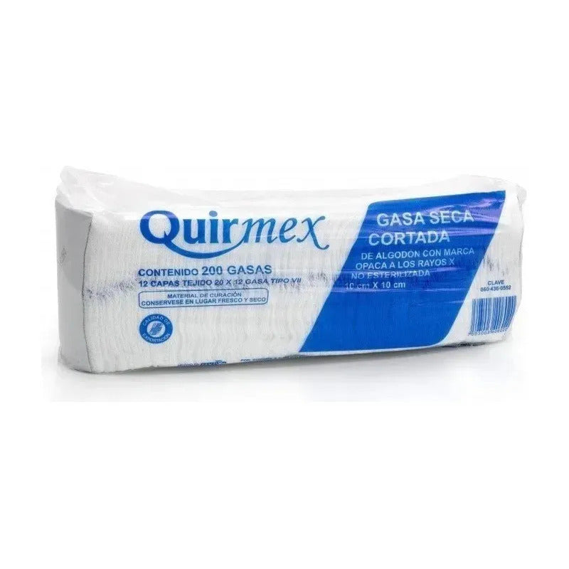 Gasa No Estéril 10x10cm 200 Piezas Con Trama Uso Medico