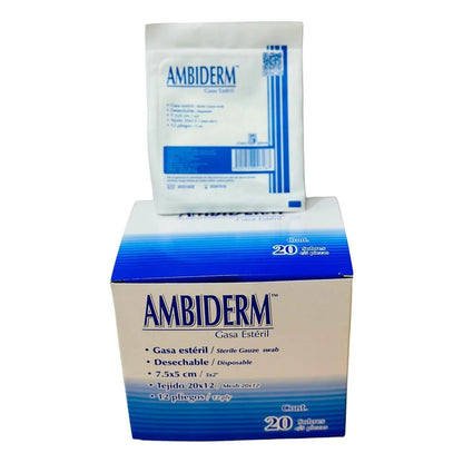 Gasa Estéril Ambiderm 7.5 X5 Cms 20 Sobres 5 C/u